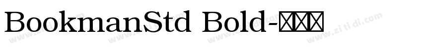 BookmanStd Bold字体转换